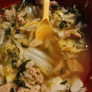 肉団子と海苔の野菜スープ
